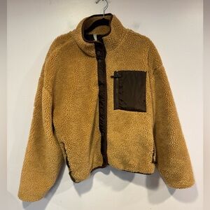 Fabletics Tan Sherpa Jacket